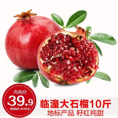 陕西临潼大甜石榴 14-18个装带箱约10斤