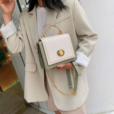 秋冬2019新款韩版包包女包潮时尚百搭ins手提单肩斜挎链条小方包