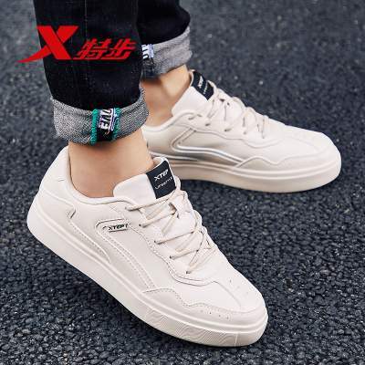 特步女鞋2019冬季新款板鞋女秋冬运动鞋旅游防水小白鞋女休闲鞋子