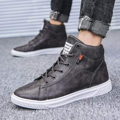 加绒加厚高帮男士休闲男靴