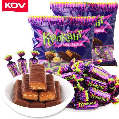 【俄罗斯】进口夹心巧克力紫皮糖果500g 正品KDV俄罗斯紫皮糖原装进口零食kpokaht巧克力散装糖果喜糖年货