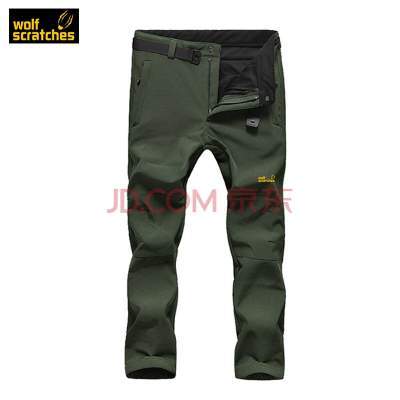 【拼购】狼爪登山防水防风加绒冲锋裤