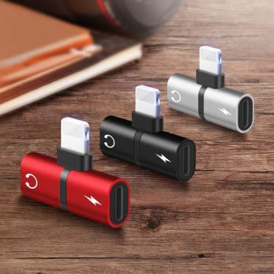 苹果耳机转接头四合一刀锋款 苹果7耳机转接头iPhone8转换器二合一xsmax手机充电听歌转换头i7数据线x/xr/8P/plus分线器充电线