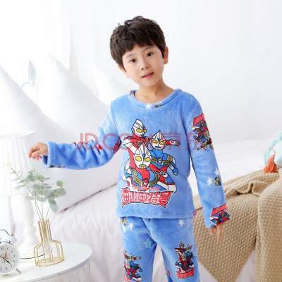 儿童法兰绒卡通套装家居服