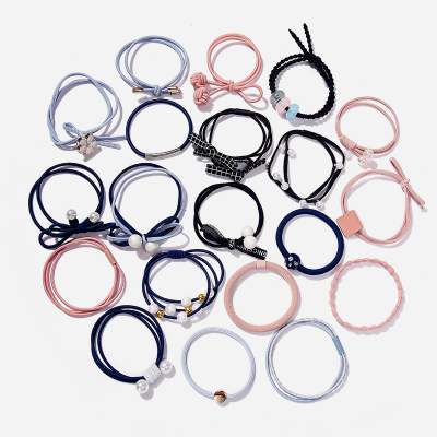 韩版简约网红头绳橡皮筋头饰成人扎头发小皮套个性发绳森女系发圈