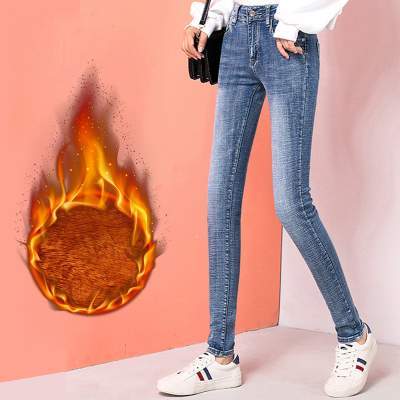 高弹加绒牛仔裤女高小脚裤铅笔裤子 晶恋传奇秋季新款韩版高弹jrs低调看高清直播_jrs直播低调看_nba直播吧极速体育牛仔裤女装小脚长裤紧身铅笔长裤子