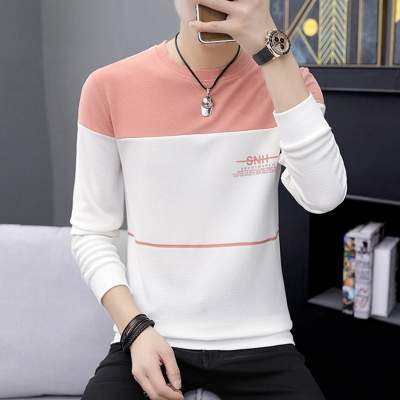 拼购-时尚男士秋冬长袖t恤打底衫