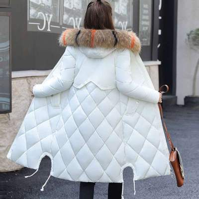 女中长修身过膝加厚冬季棉袄 棉衣女中长款韩版2019新款大码修身棉服长款过膝加厚冬季棉袄外套