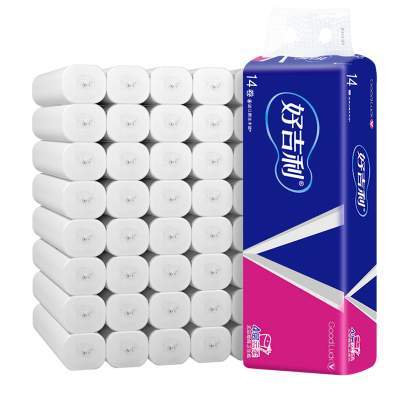 秒杀！14卷白色卷纸只需6.9元 好吉利14卷无芯卷纸卷筒纸整箱批发卫生纸巾厕纸手纸家用实惠装