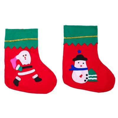 圣诞节礼物袋糖果袋袜子装饰 圣诞节礼物袜儿童礼品糖果袜圣诞节装饰袜子挂件礼物袋大号糖果袋