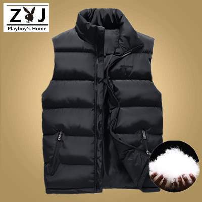 花花公子之家保暖背心羽绒棉马甲男冬季加厚2019新款韩版坎肩马夹