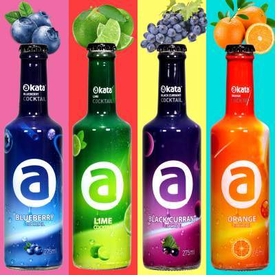 阿卡塔洋酒鸡尾酒4种口味 akata阿卡塔洋酒 预调鸡尾酒微醺甜酒 3度果酒 4种口味 275ml*4瓶