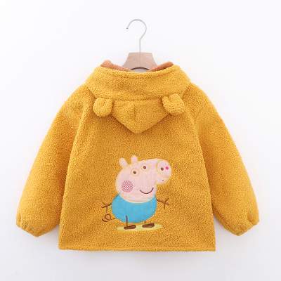 男女童外套秋冬款儿童加棉加厚宝宝中大童泰迪绒大衣女孩学生衣服