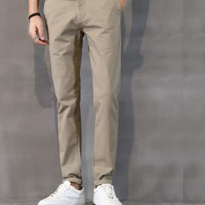 冬季裤子男士秋季休闲裤修身加厚加绒长裤直筒裤男裤2019新款秋冬