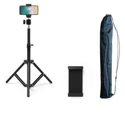 便携手机直播支架自拍三脚架 手机直播支架拍摄自拍三脚架户外便携多功能录像拍照补光灯落地式