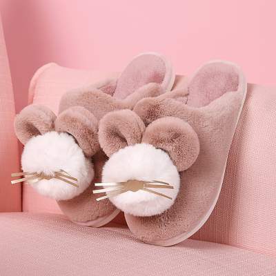 【进店选款】居家卡通可爱棉拖鞋 棉拖鞋女秋冬季家居室内保暖软底家用宿舍毛绒女生托鞋冬天月子鞋