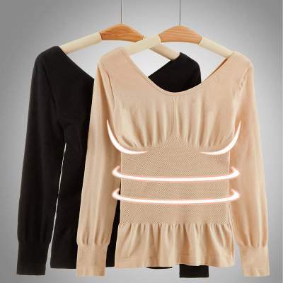 低领保暖内衣女上衣秋冬美体衣 【蓄热保暖】低领保暖内衣女上衣秋冬美体衣长袖打底衫内穿秋衣