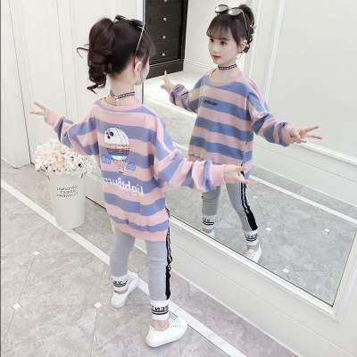 女童卫衣长袖T恤上衣打底衫 童装女童卫衣2019新款春装中大童长袖T恤女宝宝儿童上衣打底衫