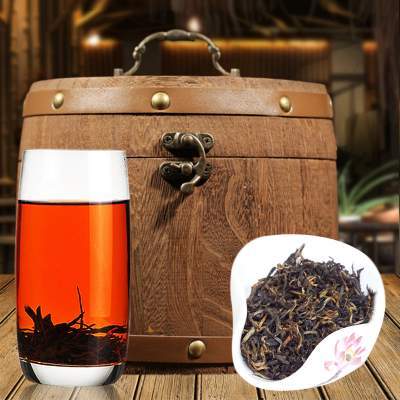 云南滇红蜜香红茶木桶装500克 红茶茶叶 云南凤庆滇红茶2019春茶古树功夫红茶500克叶蜜香木桶装