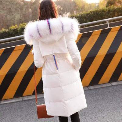 2019冬季新款大毛领女式中长款羽绒服女装韩版修身加厚女士外套