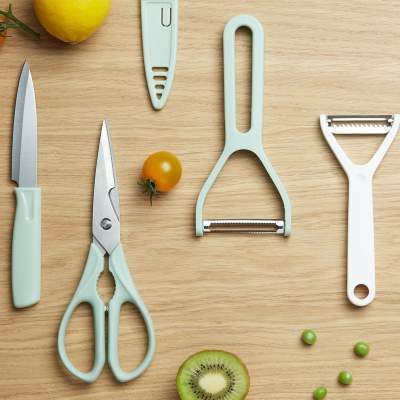 【博堡】厨房用品家用大全水果刀多功能 博堡厨房用品家用大全水果刀多功能厨房剪刀刮皮刀削丝器瓜刨子丝